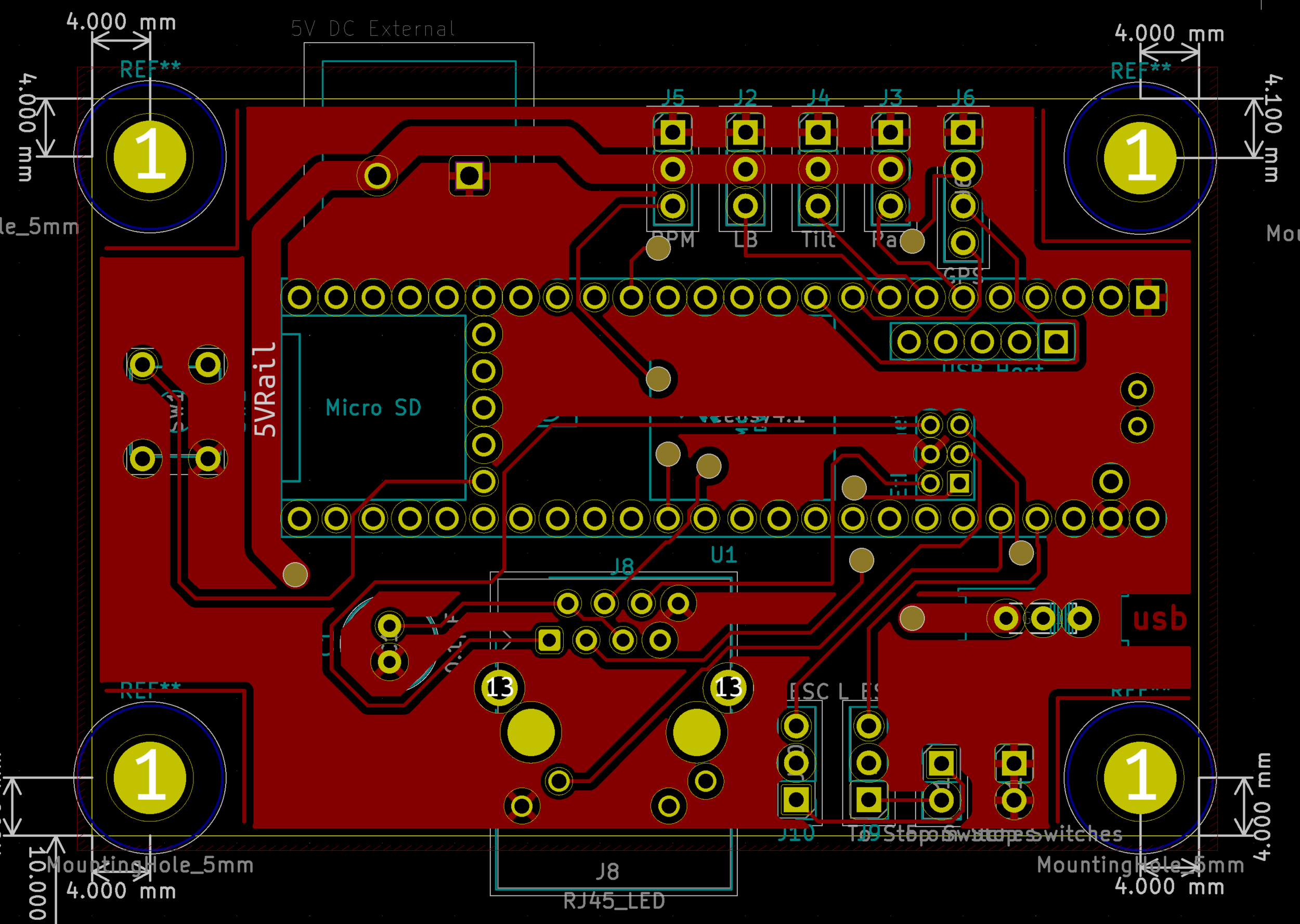 KiCad board layout